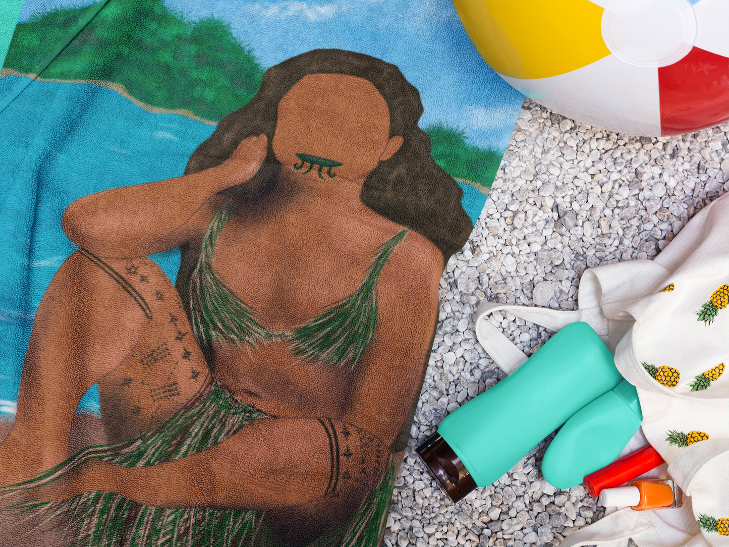 Ancestral Tides Beach Towel