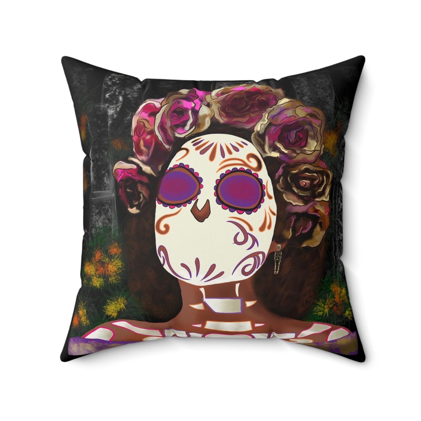 Reina de la Noche Square Pillow