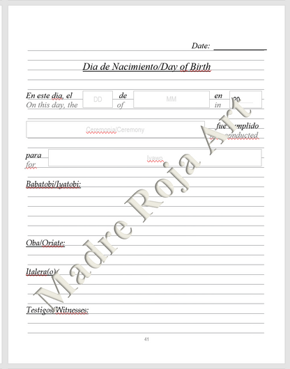 Yemaya Kariocha Journal